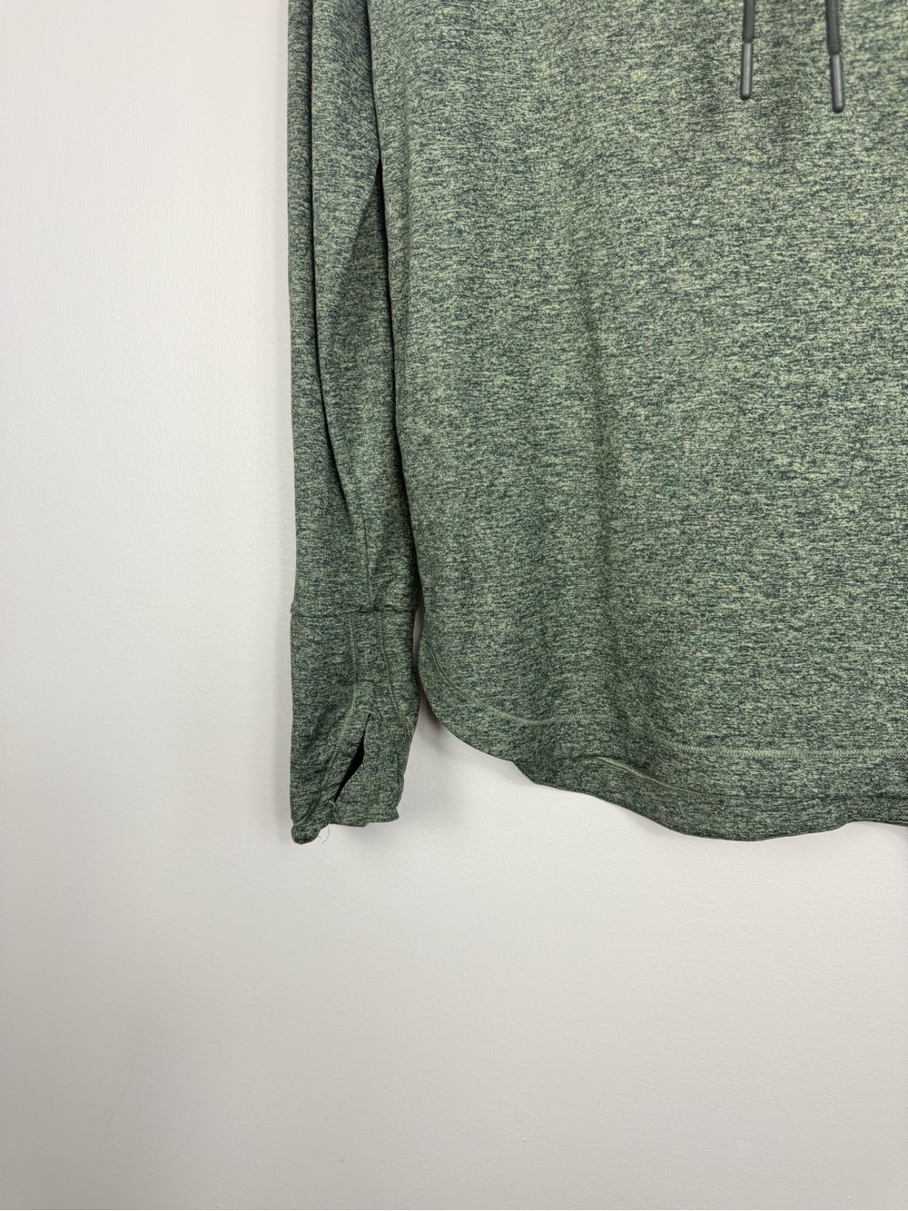 Athleta Uptempo Hoodie Sweatshirt Pullover Womens Small Green Shadow Olive Top - Picture 5 of 8